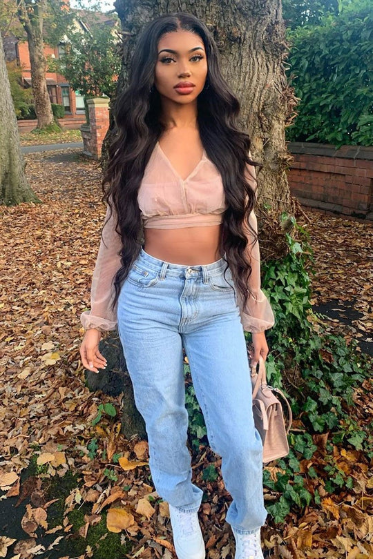 Rose Gold Metallic Mesh Crop Top - Katy