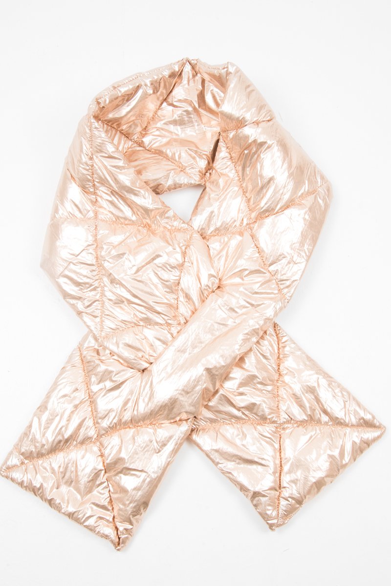 Rose Gold Metallic Padded Scarf - Haizel-Scarf