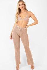 Rose Gold Metallic Triangle Bralet - Elsy-Bralets