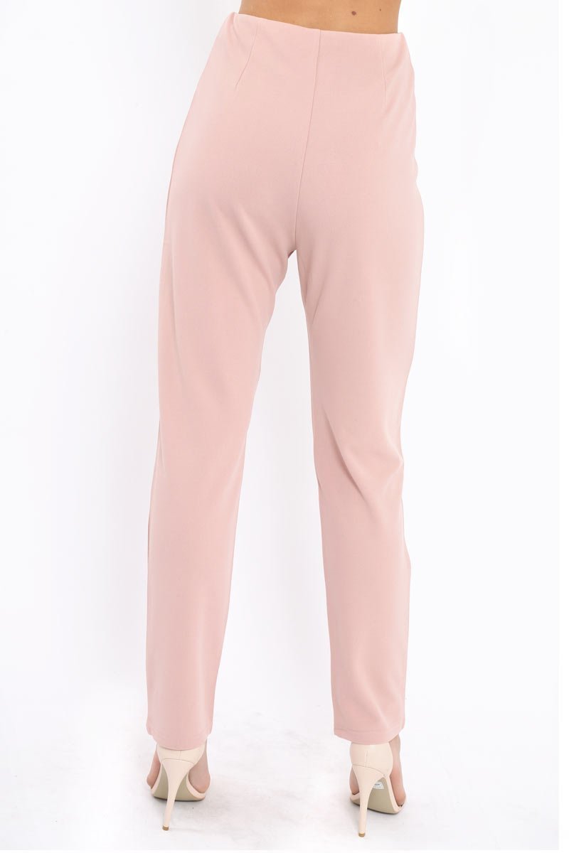 Rose High Waisted Trousers - Zeenia-Trousers
