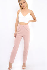 Rose High Waisted Trousers - Zeenia-Trousers