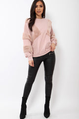 Rose Jumper with Fur on Front and Sleeves - Mercedes-Jumper