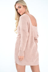 Rose Knot Front Jumper Dress - Hydee-Dresses