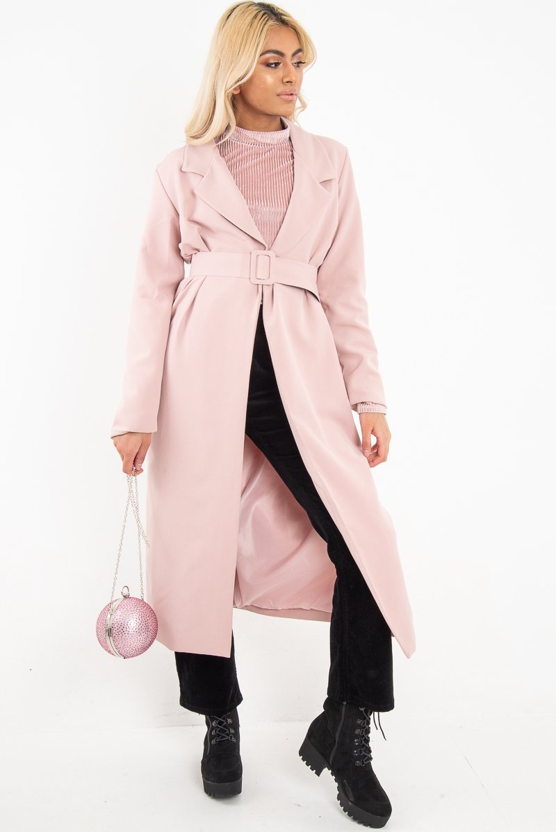 Rose Longline Tailored Belted Coat - Joelle-Coats