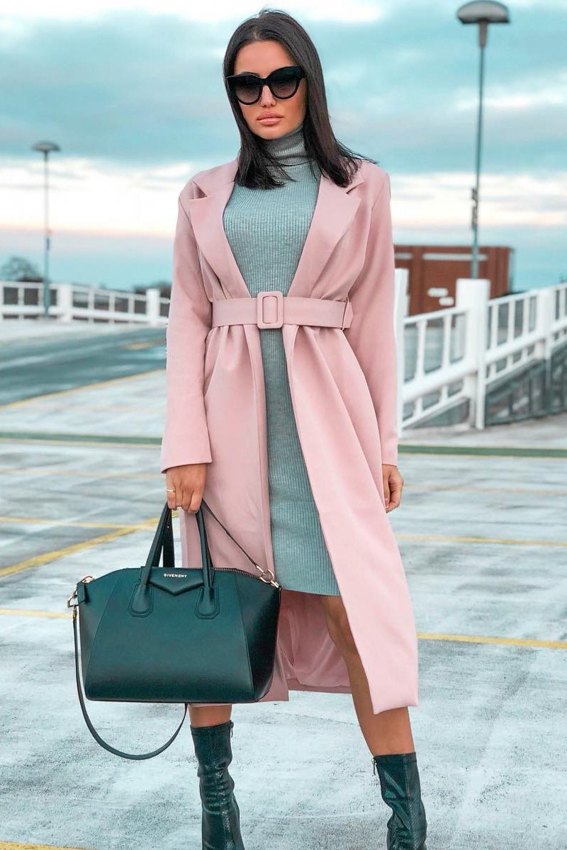 Rose Longline Tailored Belted Coat - Joelle-Coats