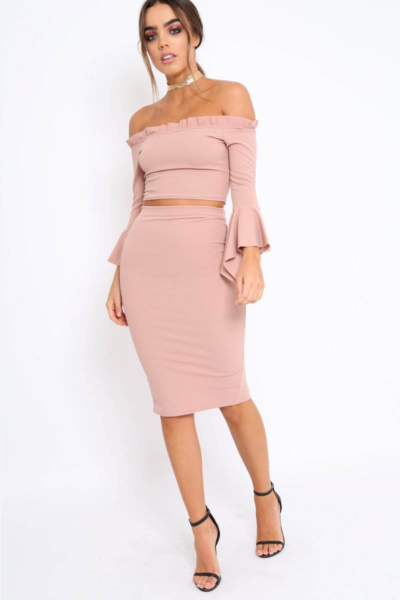 Rose Midi Bodycon Skirt - Tiffy-Skirts