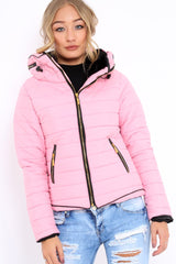 Rose Pink Padded Coat - Zara-Coats