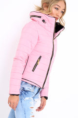 Rose Pink Padded Coat - Zara-Coats