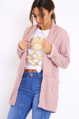 Rose Shimmery Cardigan - Nicky-Knitwear