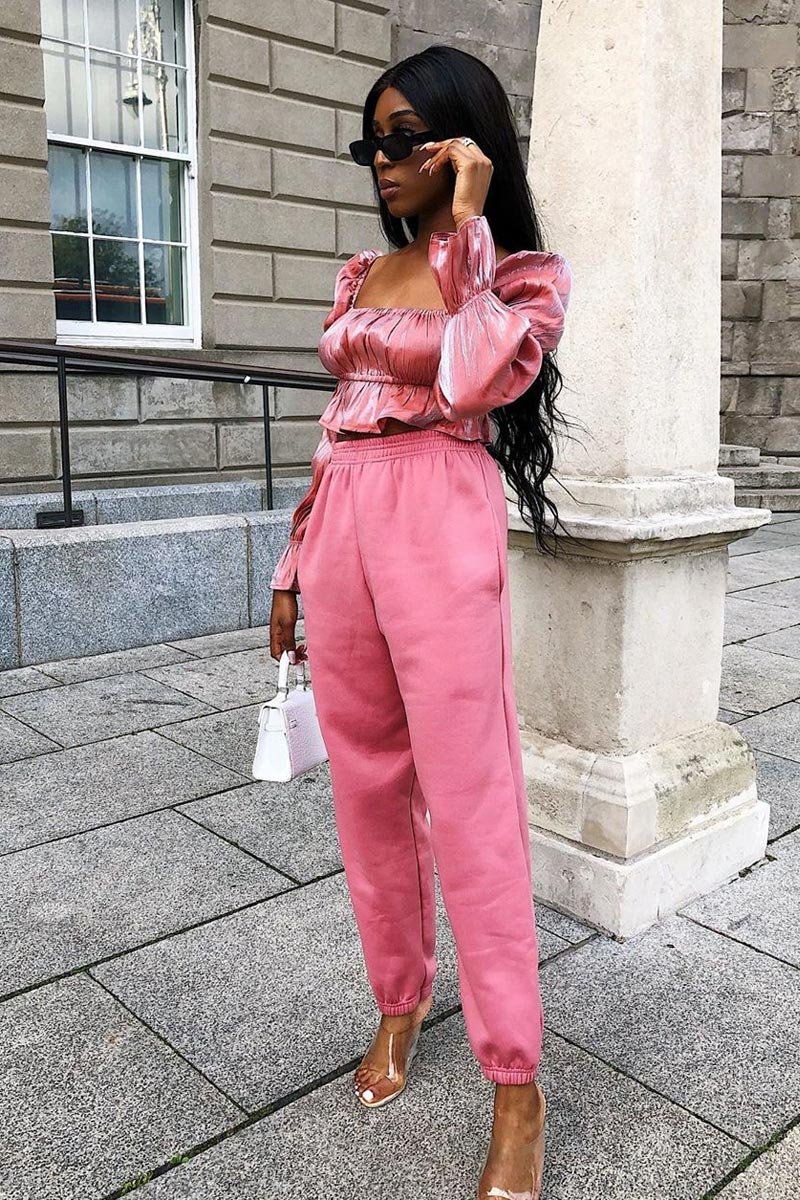 Rose Silver Metallic Square Neck Crop Top - Gabryelle-Crop Tops