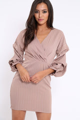 Rose Striped Wrap Front Dress - Chelsea-Dresses