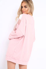 Rose with White and Rose Chevron Fur Jumper Dress- Lula-Dresses