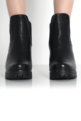 Roselyn Black Stud Detail Boot-Boots