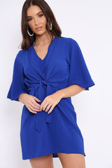 Royal Blue Bow Tie Dress - Teagan-Dresses