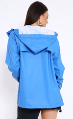 Royal Blue Hooded Rain Jacket - Fox-Jackets