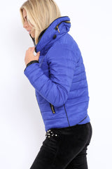 Royal Blue Padded Coat - Zara-Coats