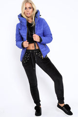 Royal Blue Padded Coat - Zara-Coats
