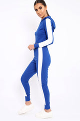 Royal Blue Tracksuit with White Stripe - Sascha-Co-ords
