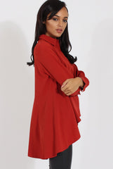 Rust Dipped Hem Shirt - Paloma-Shirts