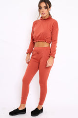 Rust Frill Hem Tracksuit - Adah-Co-ords