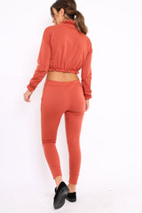 Rust Frill Hem Tracksuit - Adah-Co-ords