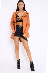 Rust Hooded Rain Jacket - Fox-Jackets