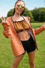 Rust Hooded Rain Jacket - Fox-Jackets