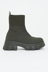 Khaki on sale sock boots