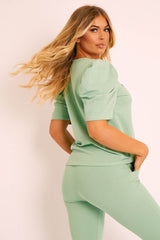 Sage Beverly Hills T-shirt and Leggings Loungewear Co-ord - Lassie-Co-ords