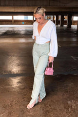 Sage Denim Straight Leg Side Split Jeans - Tashi-Jeans