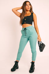 Sage Drawstring Waist Trousers - Maddi-Trousers