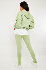 Sage Side Split Leggings - Oliviah-Leggings