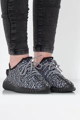 Saint Black And White Textured Trainers-Trainers