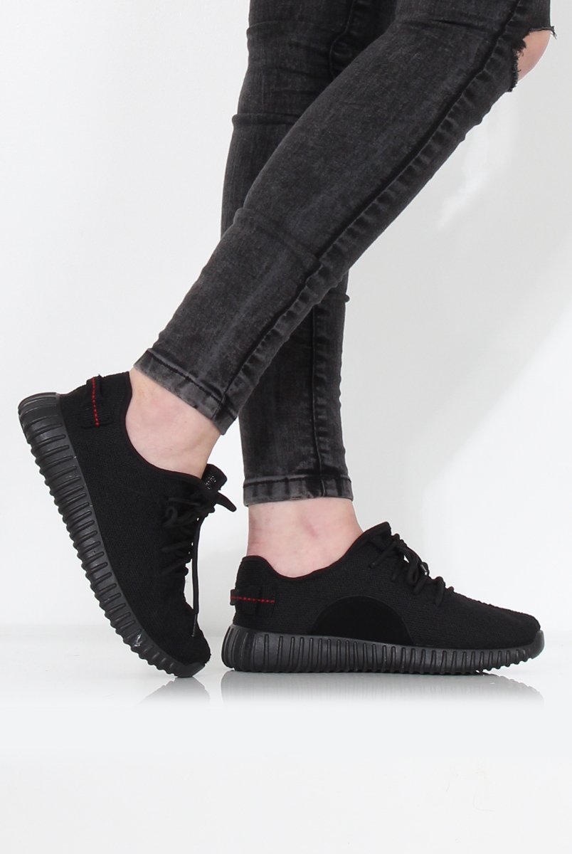 Saint Black Textured Trainers-Trainers