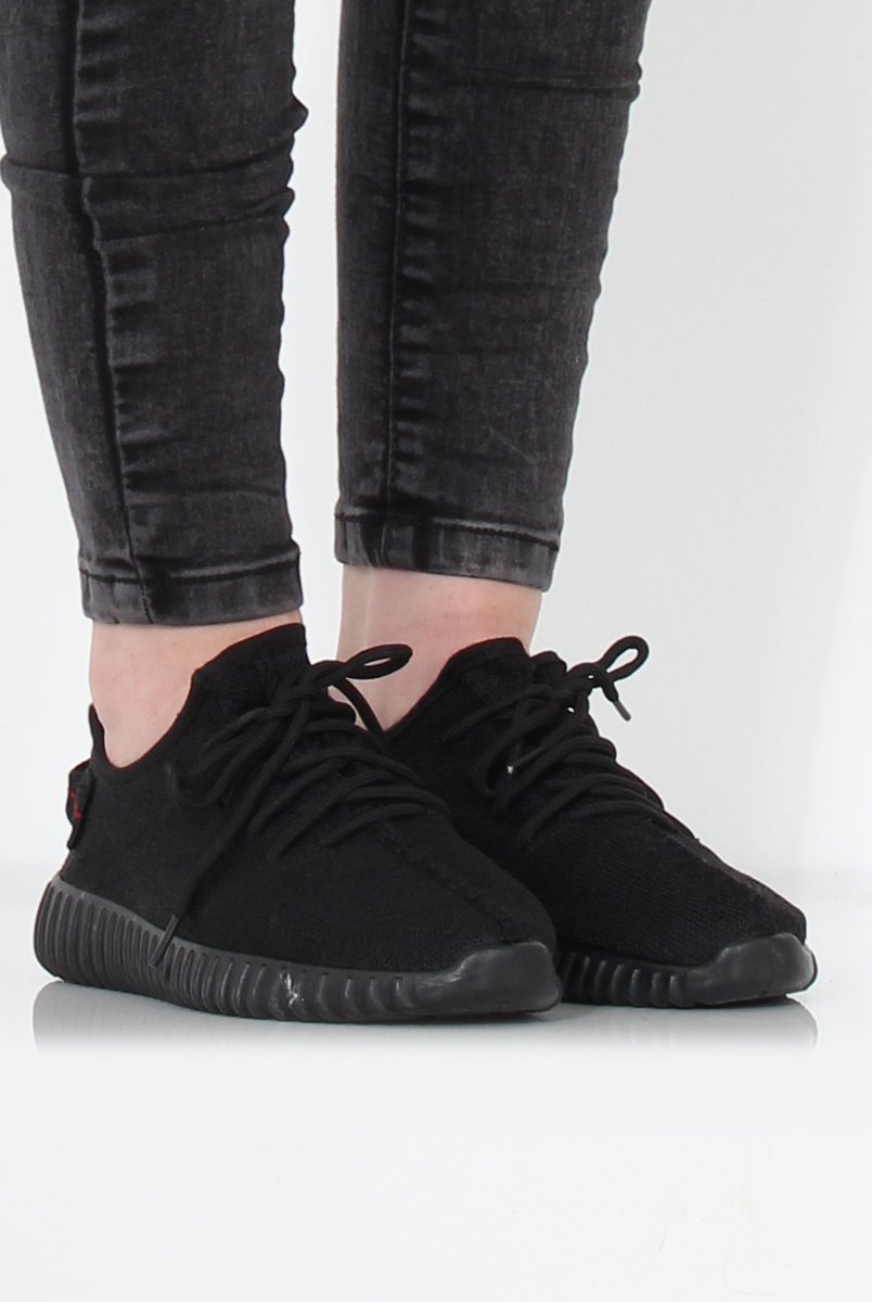 Saint Black Textured Trainers-Trainers
