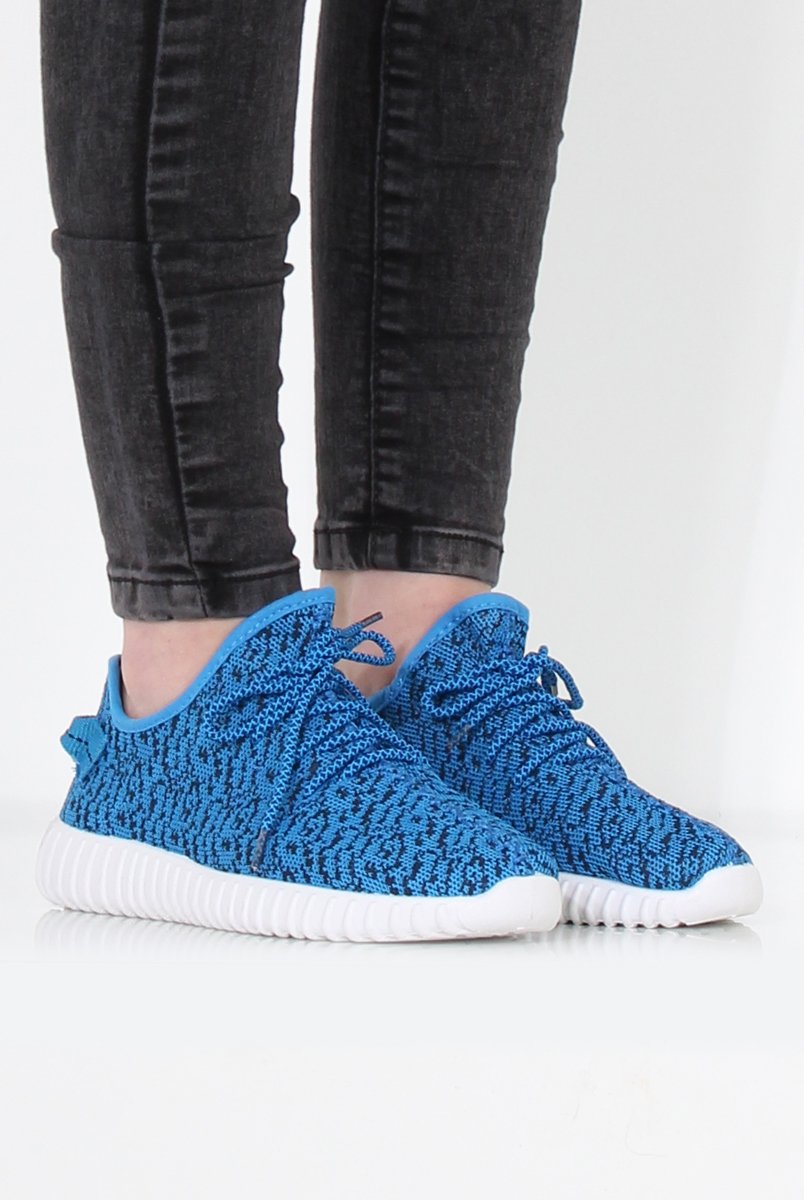 Saint Blue Textured Tainers-Trainers
