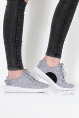 Saint Grey Textured Trainers-Trainers