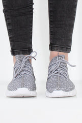 Saint Grey Textured Trainers-Trainers
