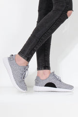 Saint Grey Textured Trainers-Trainers