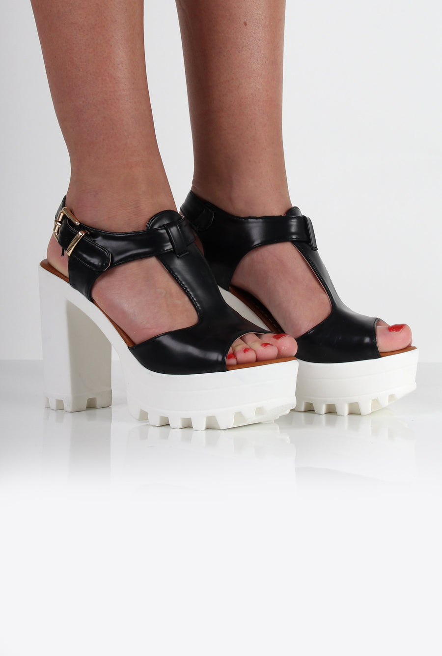 Sarah Cut Out Peep Toe Heels-Heels