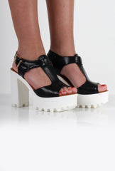 Sarah Cut Out Peep Toe Heels-Heels