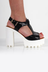 Sarah Cut Out Peep Toe Heels-Heels