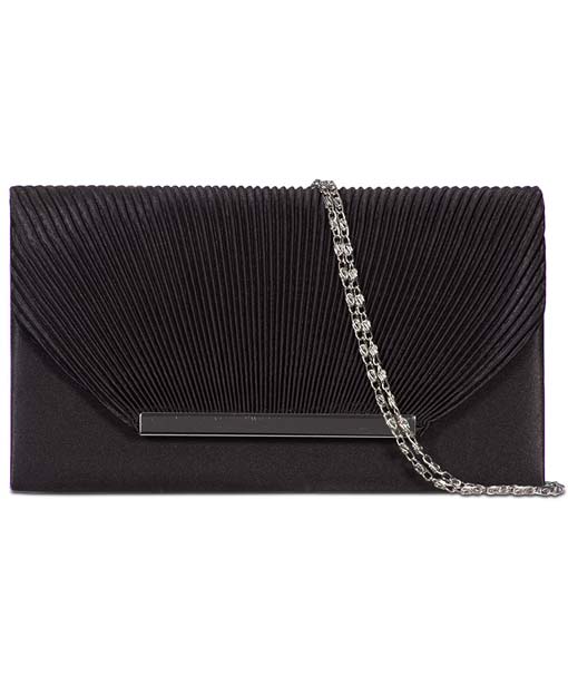 Satin Ruched Envelope Clutch - Darcie-Bags