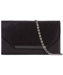 Satin Ruched Envelope Clutch - Darcie-Bags