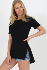 SelfMade Black 3-D Slogan T-Shirt - Chandler-Shirts