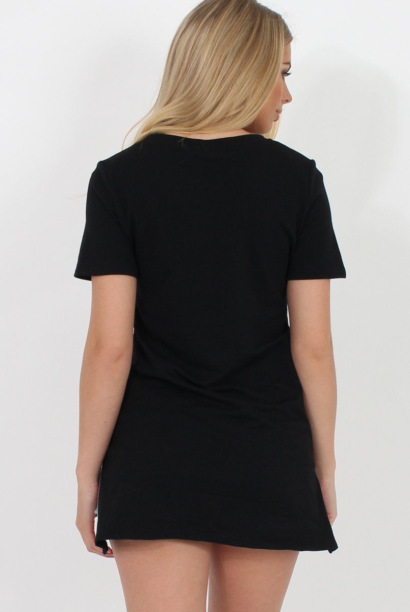 SelfMade Black 3-D Slogan T-Shirt - Chandler-Shirts