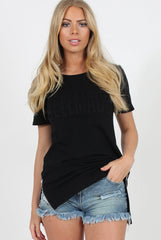 SelfMade Black 3-D Slogan T-Shirt - Chandler-Shirts