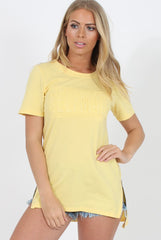 Selfmade Yellow 3-D Slogan T-Shirt - Chandler-Shirts