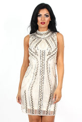 Serena White Sequin Bodycon Dress-Dresses