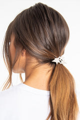 Silver 3 Metallic Star Hair Bobble - Aalia-Hair